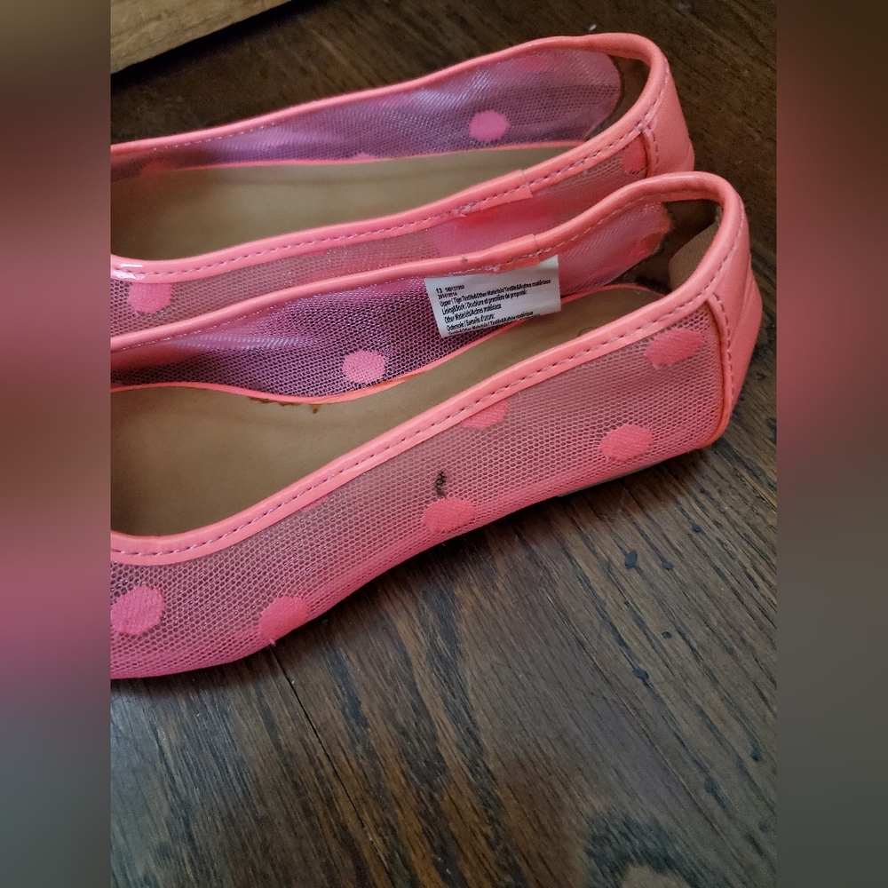 GYMBOREE Girls 13 bright salmon dress flats - Picture 6 of 9
